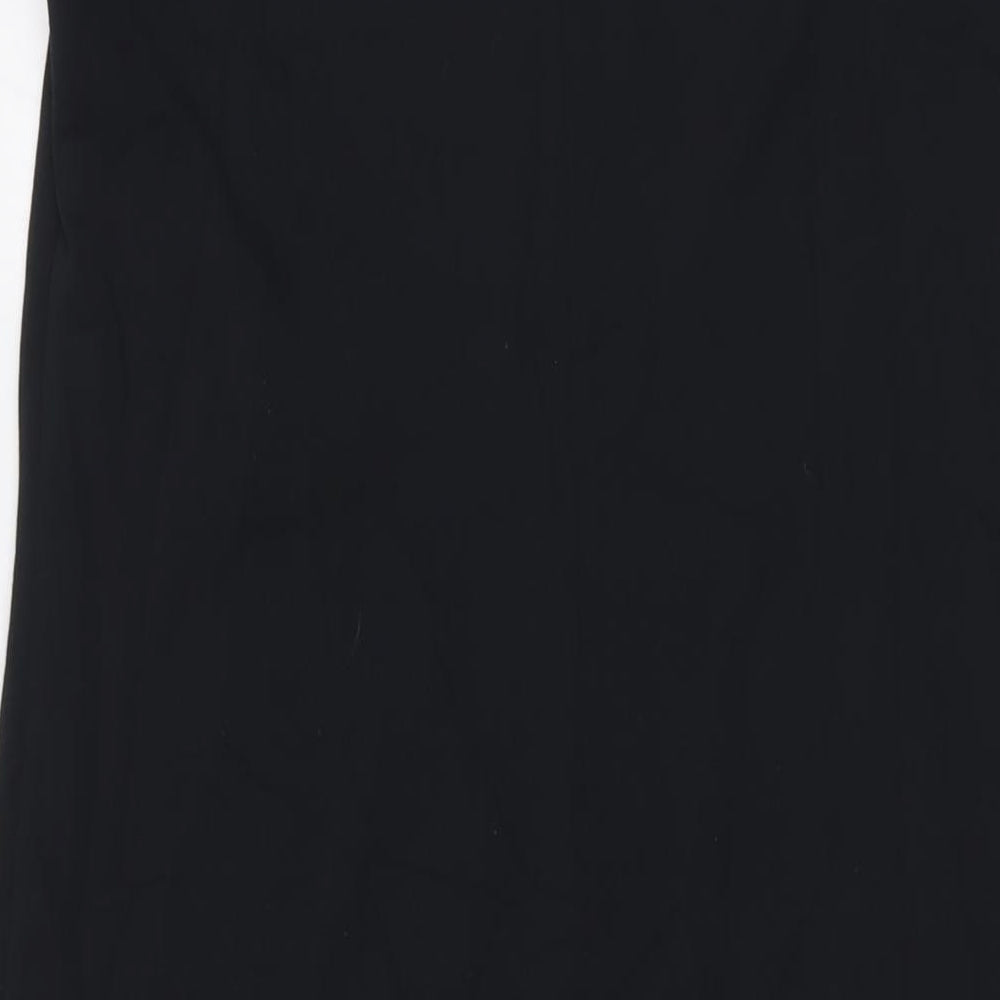 Lands' End Womens Black Nylon A-Line Size 6 Round Neck - Size 6-8