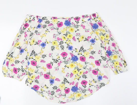 Womens UK Size 10 New Look Multicoloured Basic Button-Up