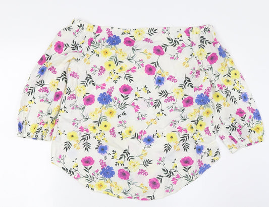 Womens UK Size 10 New Look Multicoloured Basic Button-Up