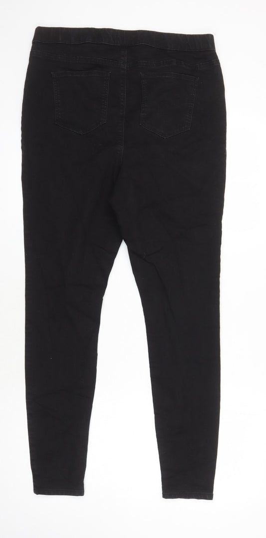 Matalan Womens Black Cotton Jegging Jeans Size 16 L27 in Regular