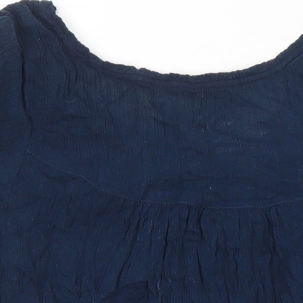Womens UK Size 14 BHS Blue Tunic Blouse