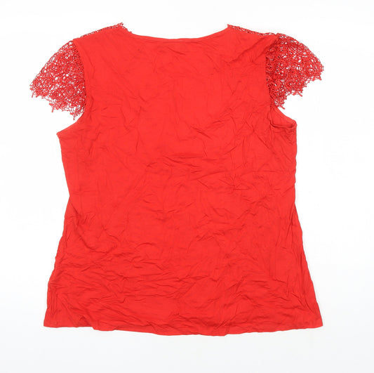 Womens UK Size XL Klass Red Tunic T-Shirt