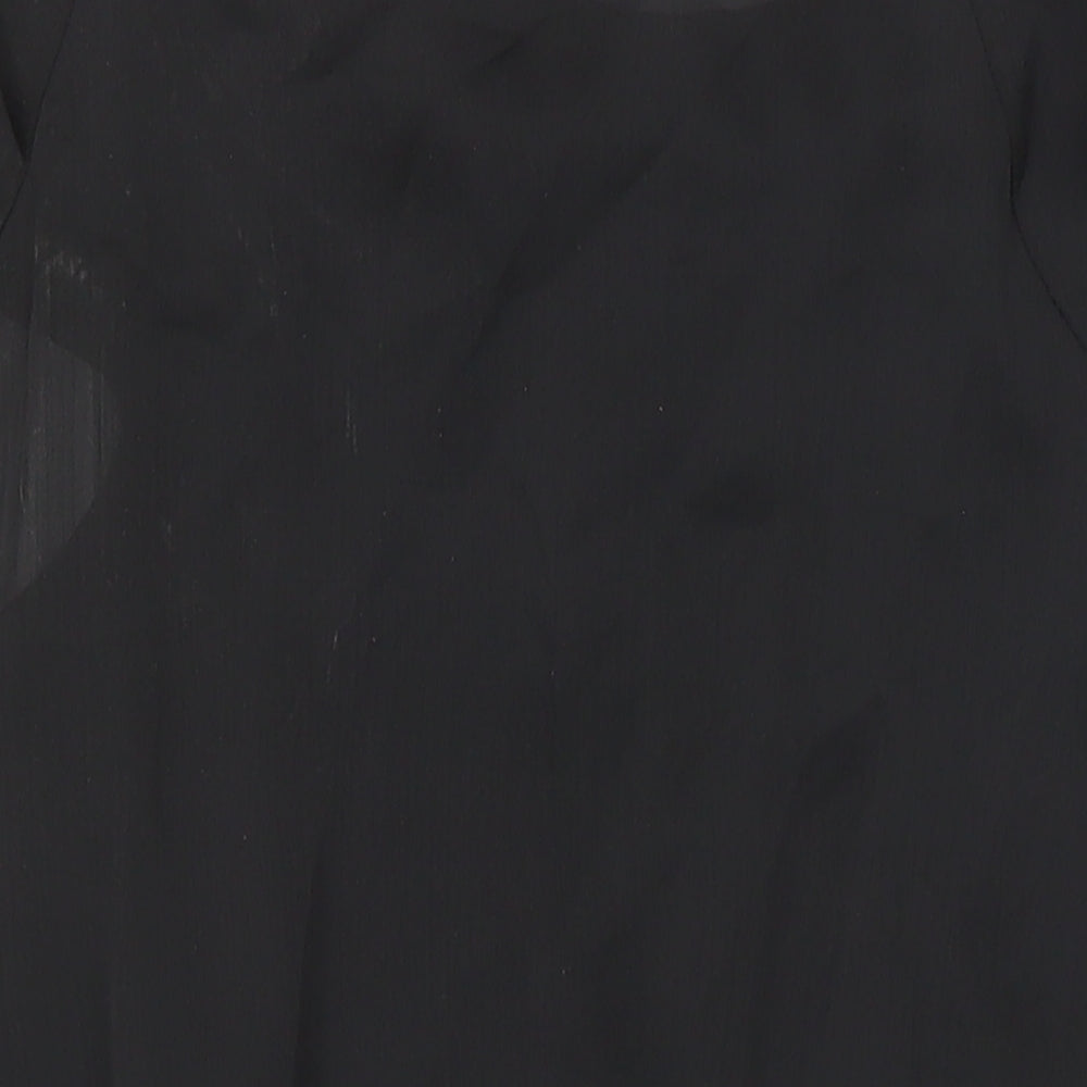Womens UK Size 8 River Island Black Tunic Blouse