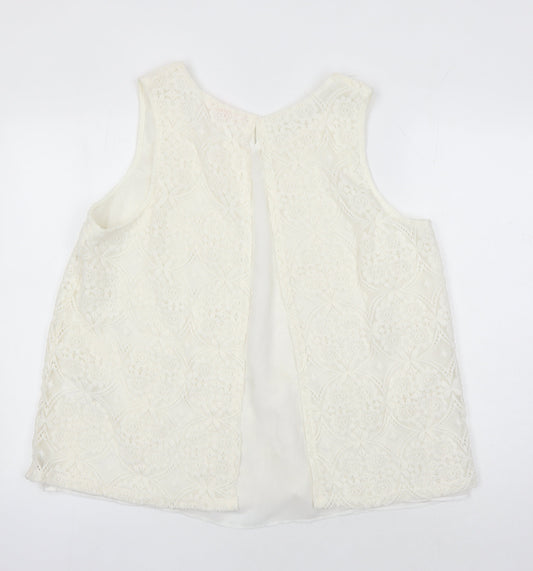 Womens UK Size 20 NEXT Ivory Tunic Blouse