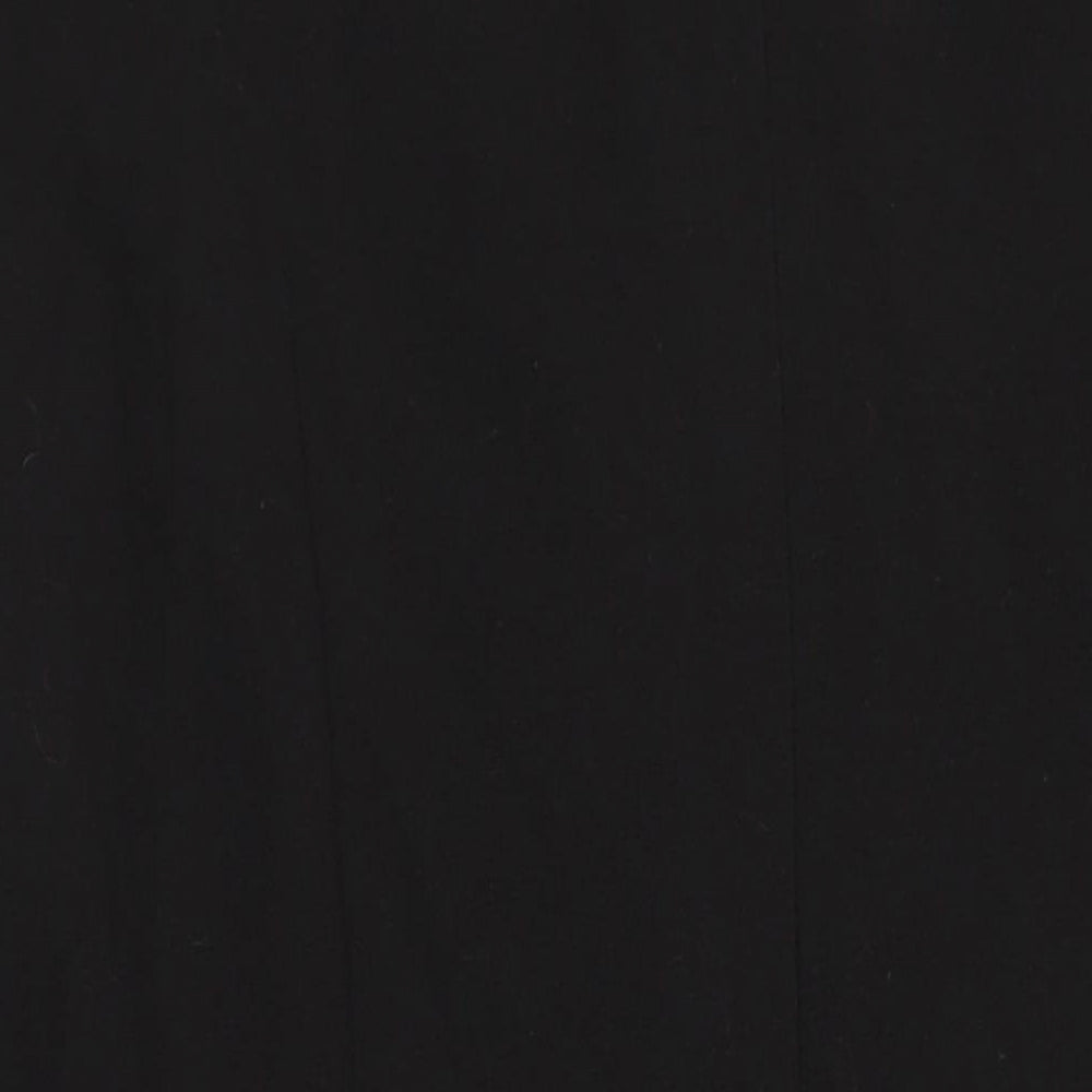 M&S Womens Black Polyester Shift Size 16 Boat Neck