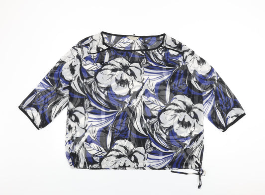 Womens UK Size 16 Anthology Blue Basic Blouse