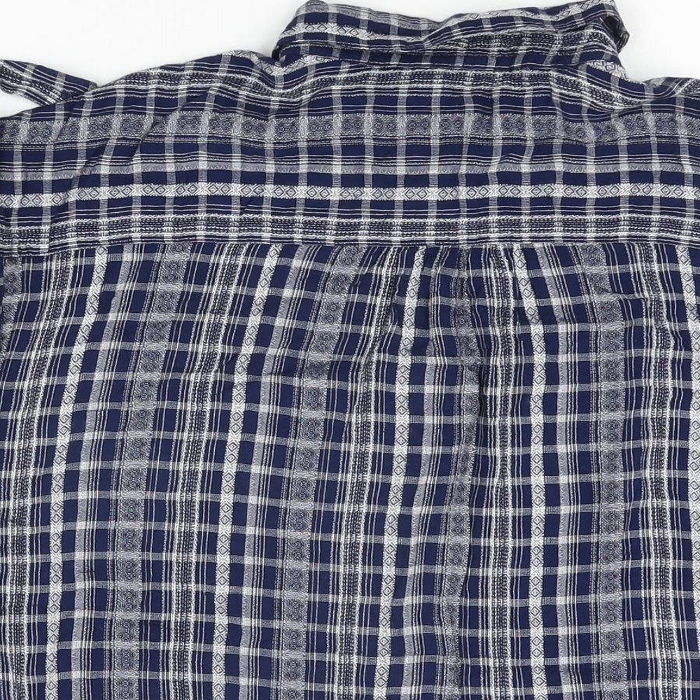 Womens UK Size 12 NEXT Blue Basic Button-Up
