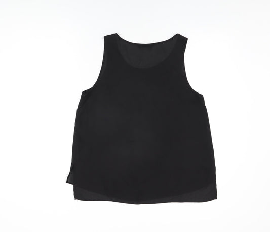 Womens UK Size 12 Dorothy Perkins Black Basic T-Shirt