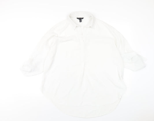 Womens UK Size 12 New Look White Basic Blouse