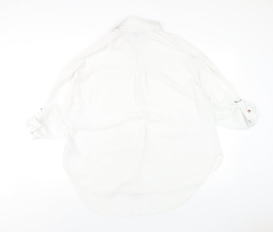 Womens UK Size 12 New Look White Basic Blouse