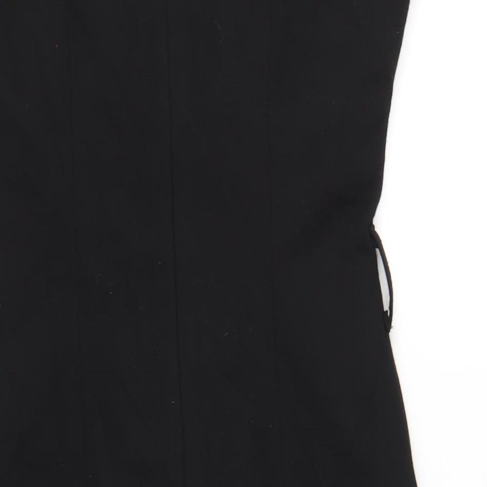 BHS Womens Multicoloured Polyester A-Line Size 8 Round Neck Zip