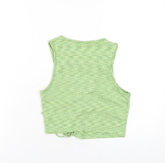 Womens UK Size S H&M Green Basic Tank