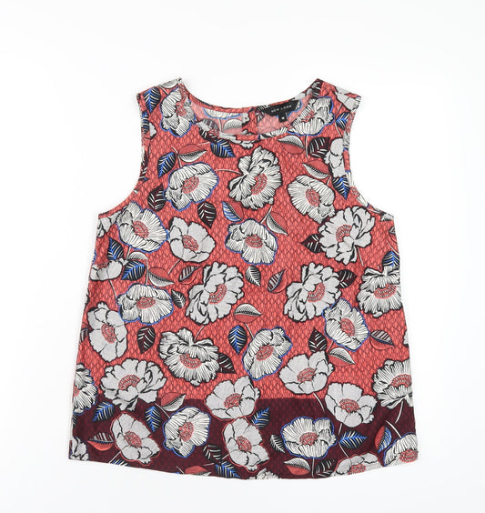 Womens UK Size 10 New Look Multicoloured Basic Tank