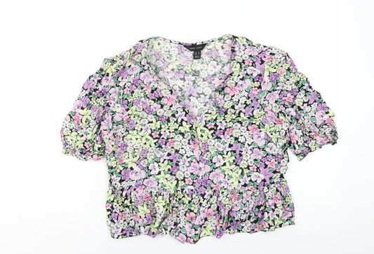 Womens UK Size 16 New Look Multicoloured Basic T-Shirt