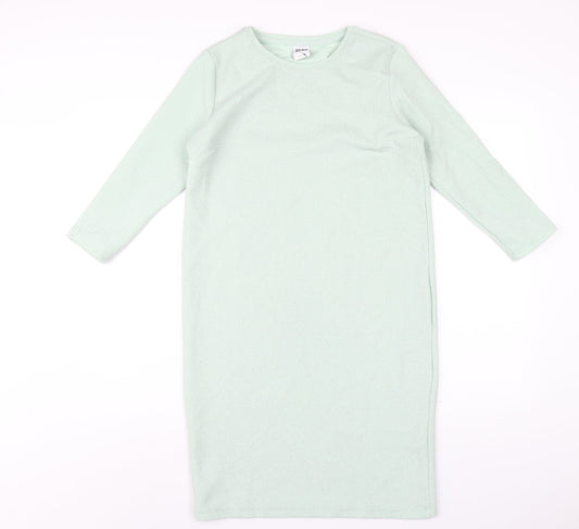 Vero Moda Womens Green Polyester A-Line Size S Round Neck Pullover