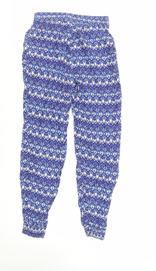 Womens UK Size 6 H&M Regular Fit Blue Trousers