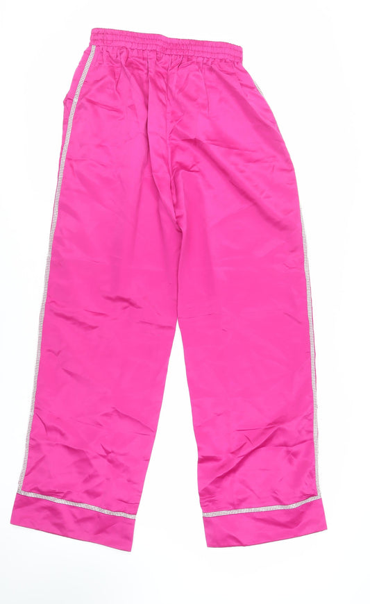Womens UK Size 10 Boohoo Regular Fit Pink Trousers