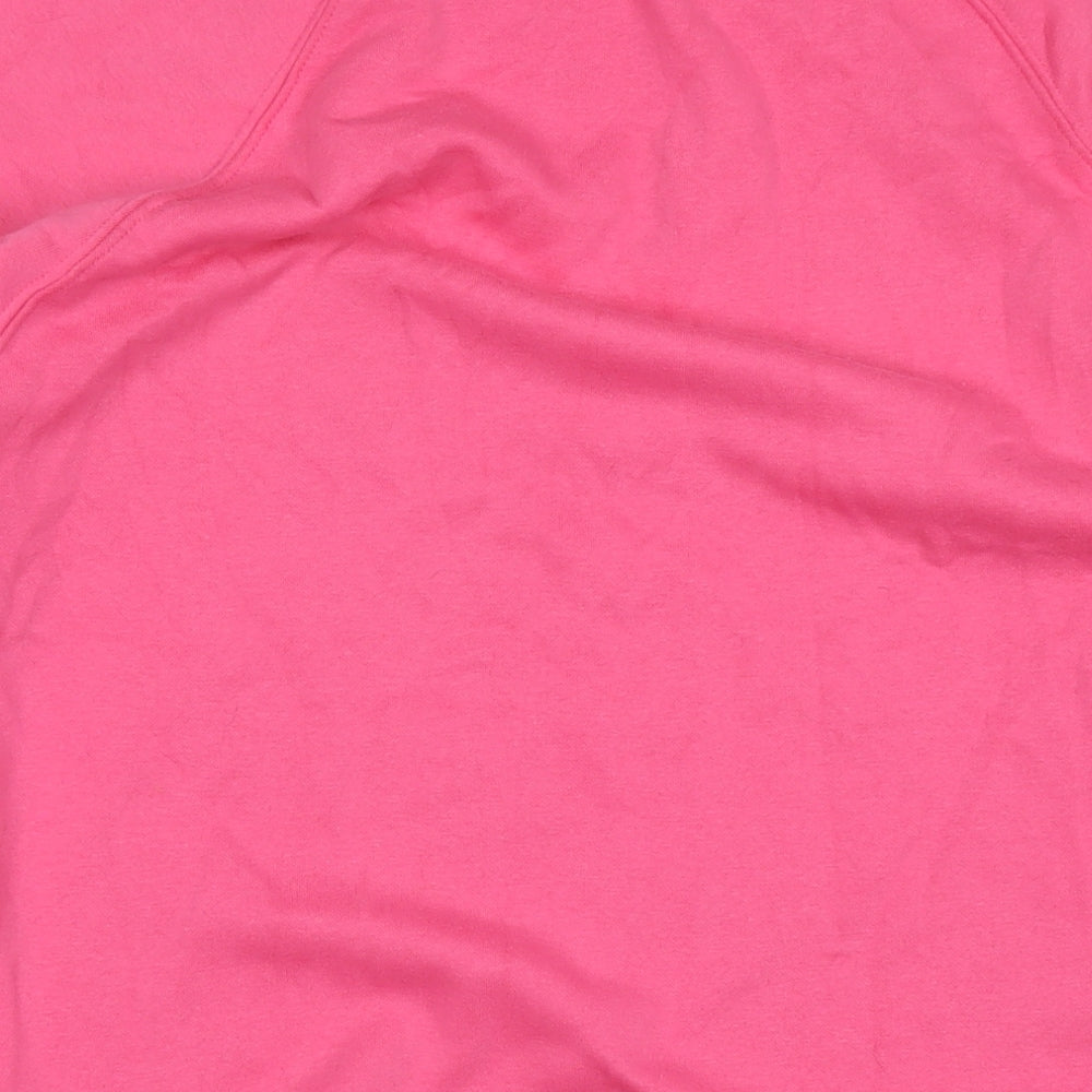 H&M Womens Pink Cotton Pullover Sweatshirt Size L Pullover