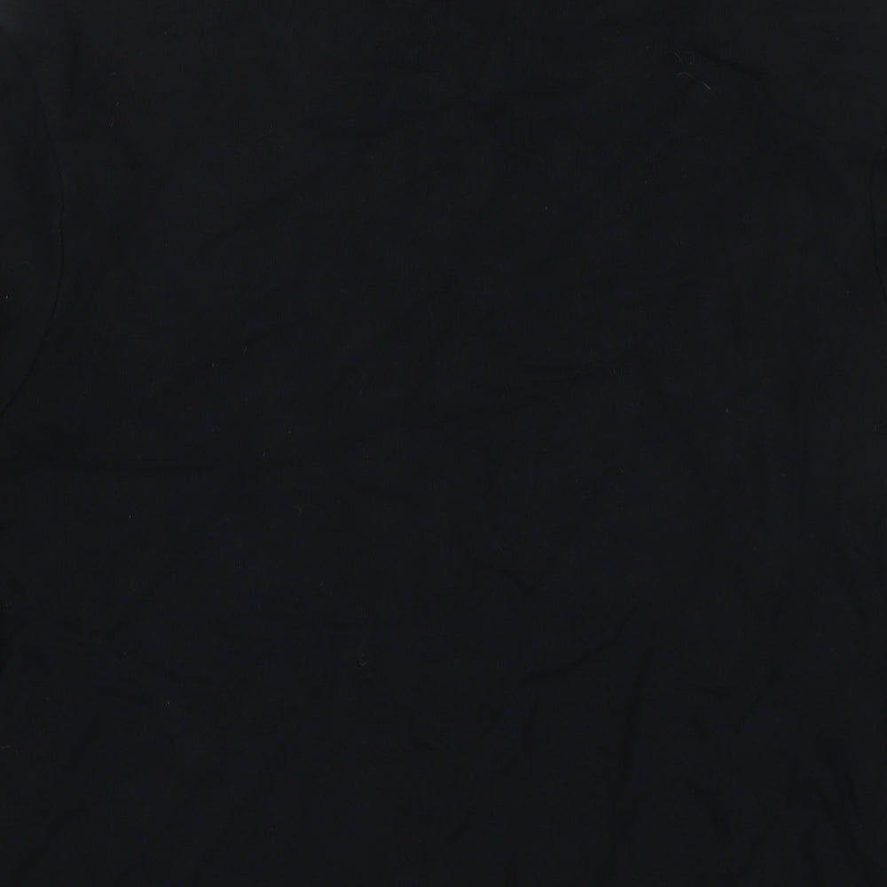 Topman Mens Black Cotton Full Zip Sweatshirt Size S