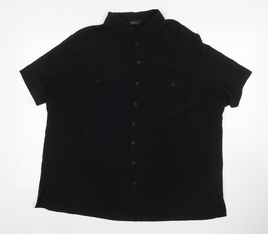 Womens UK Size 22 Bonmarché Black Basic Button-Up