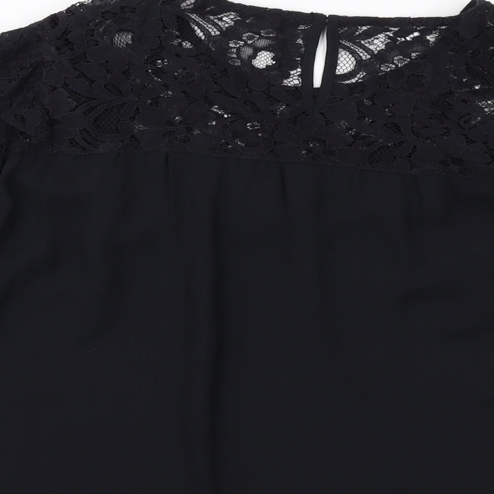 Womens UK Size 12 Marks and Spencer Black Basic Blouse