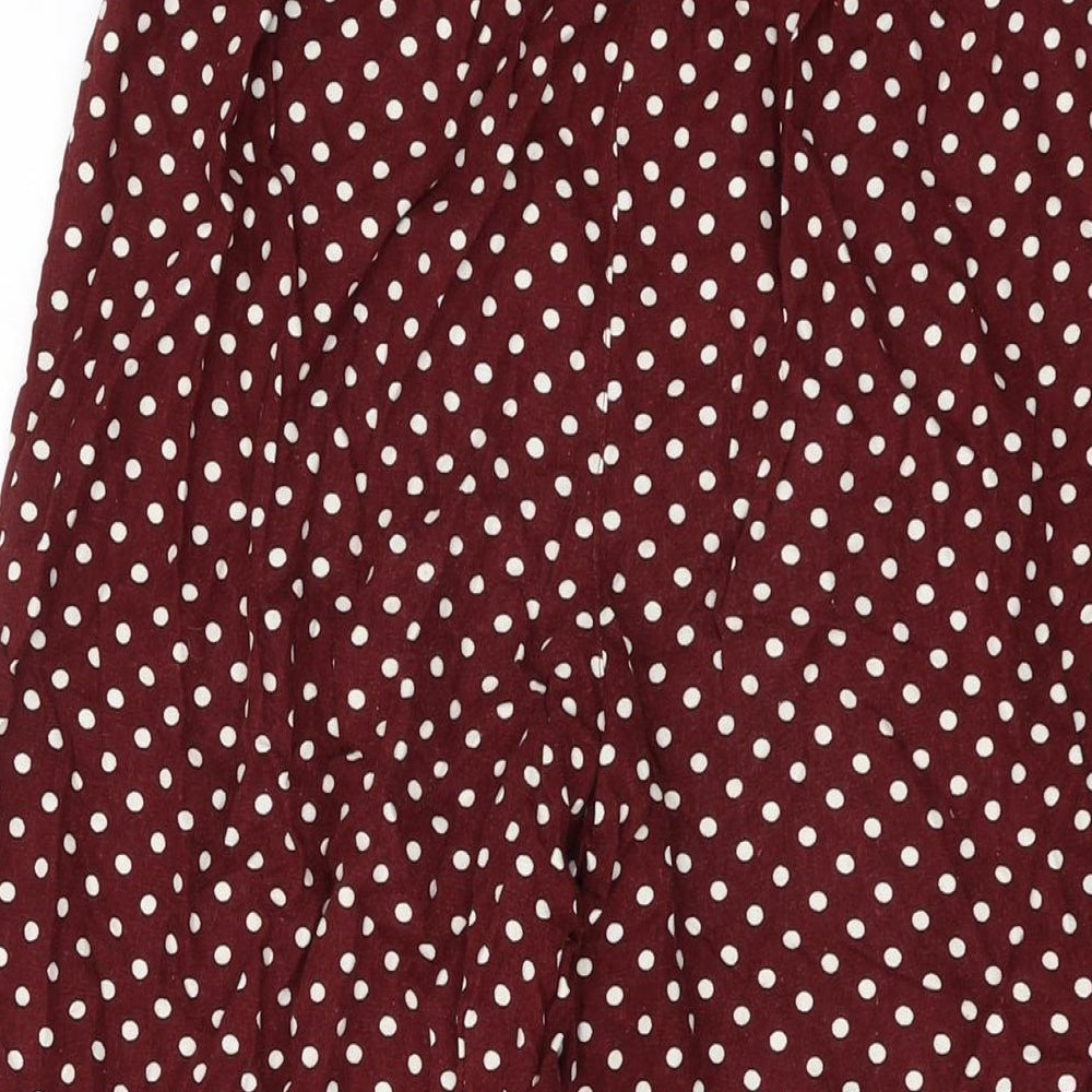 Womens UK Size 6 Miss Selfridge Regular Fit Red Trousers