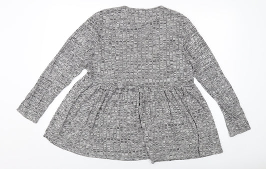 Womens UK Size 16 Boohoo Grey Basic Blouse