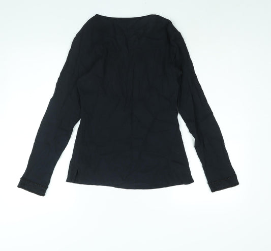 Womens UK Size 8 New Look Black Basic Blouse
