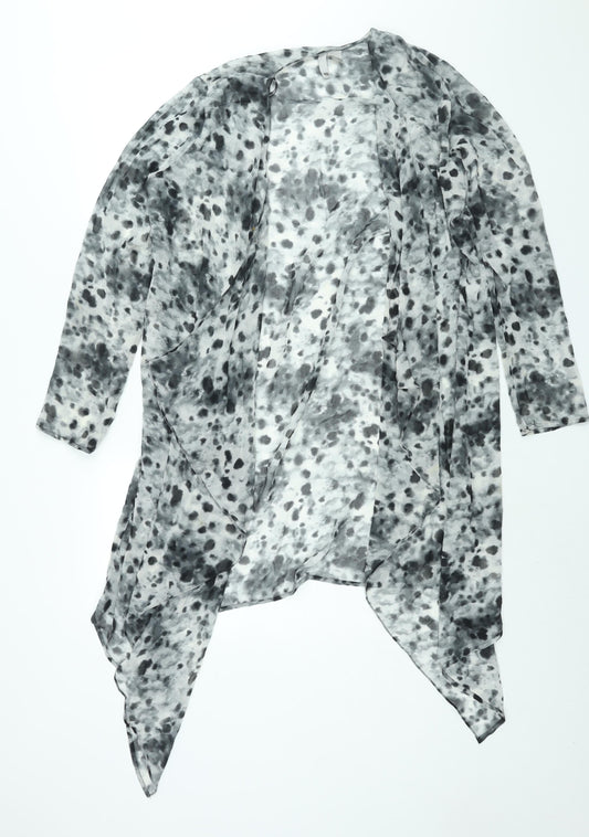Womens UK Size 10 Divided by H&M Grey Kimono Blouse