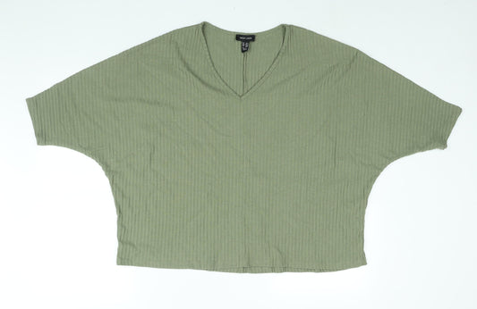 Womens UK Size M New Look Green Basic Blouse