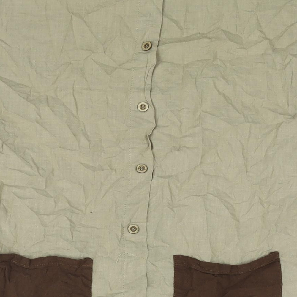 Womens UK Size S Celmia Brown Basic Blouse