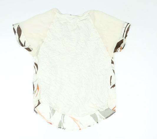 Womens UK Size 10 NEXT Ivory Basic Blouse