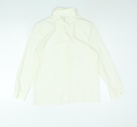 Womens UK Size 10 Richards White Basic Button-Up