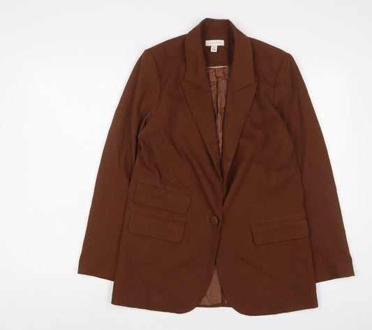 Womens UK Size 6 Topshop Brown Jacket