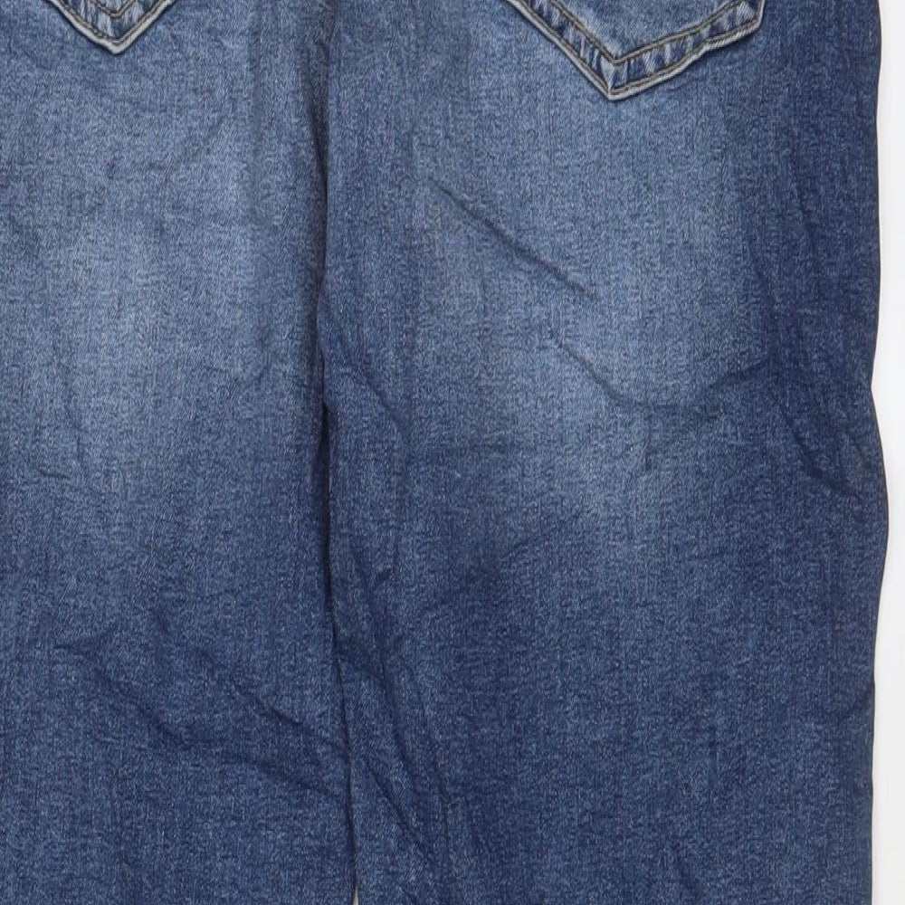 Blend Mens Blue Cotton Straight Jeans Size 32 in L30 in Relaxed Zip