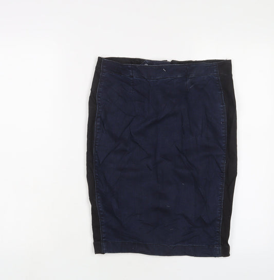 Womens UK Size 8 F&F A-Line Denim Skirt