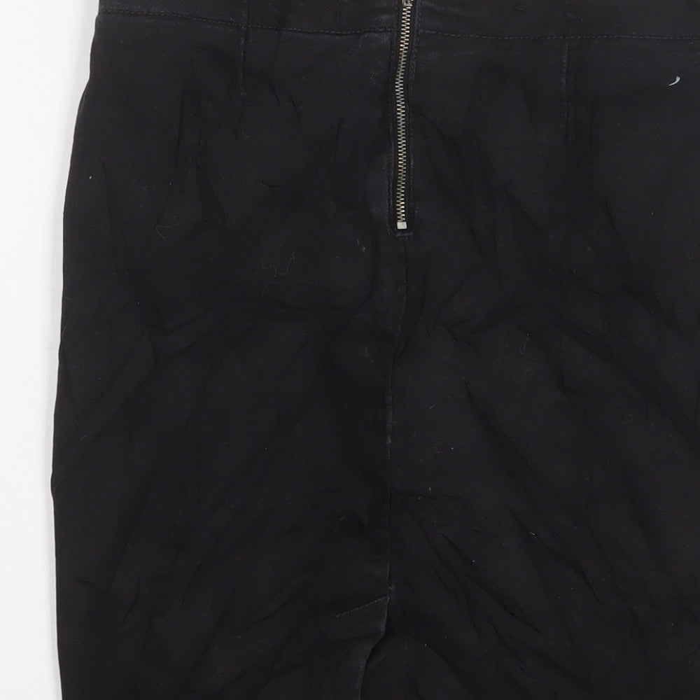 F&F Womens Blue Cotton A-Line Skirt Size 8 Zip