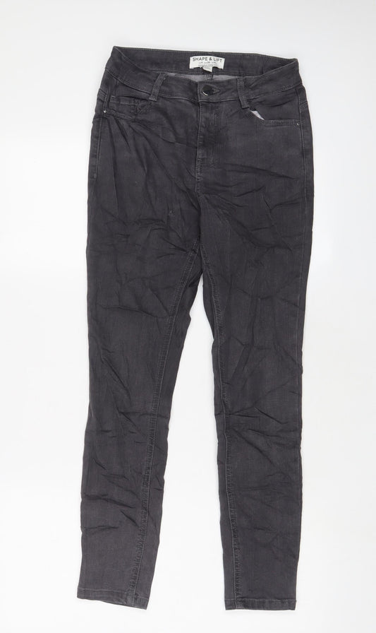 Womens UK Size 8 Dorothy Perkins Regular Fit Skinny Grey Jeans