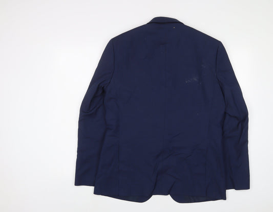 Mens UK Size 40 Marks and Spencer Regular Blue Suit Jacket
