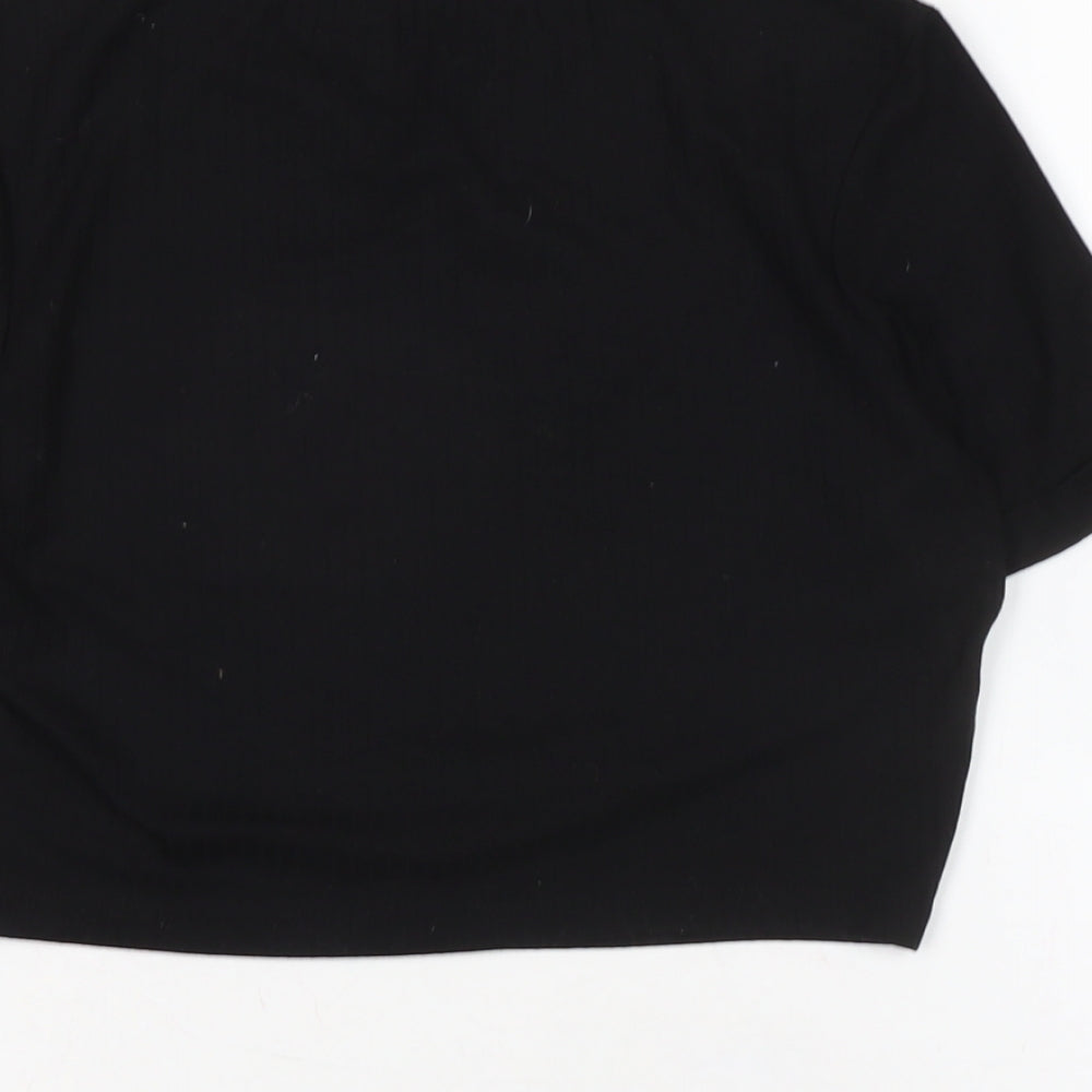 Womens UK Size 10 Select Black Cropped T-Shirt