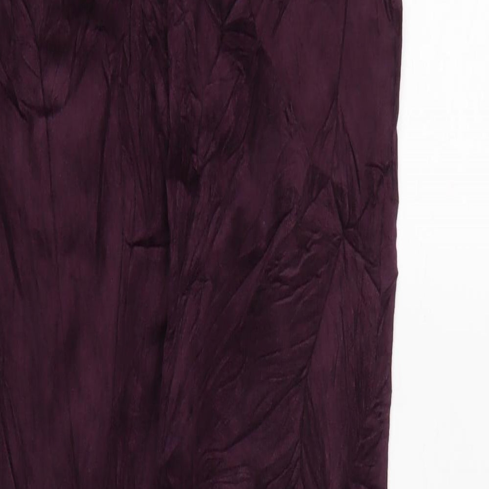 Womens UK Size 8 Marks and Spencer Regular Fit Purple Trousers