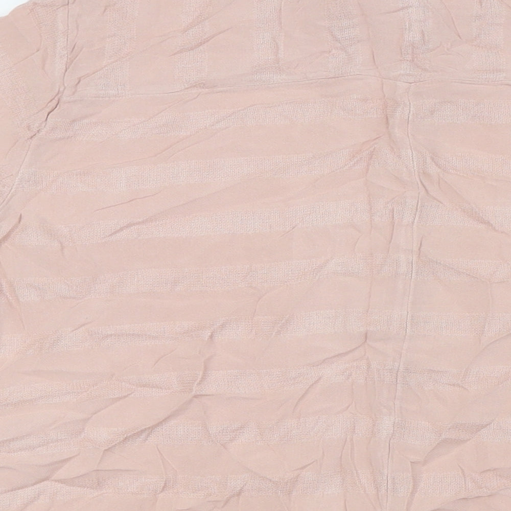 M&Co Womens Pink Viscose Basic Button-Up Size 20 Collared