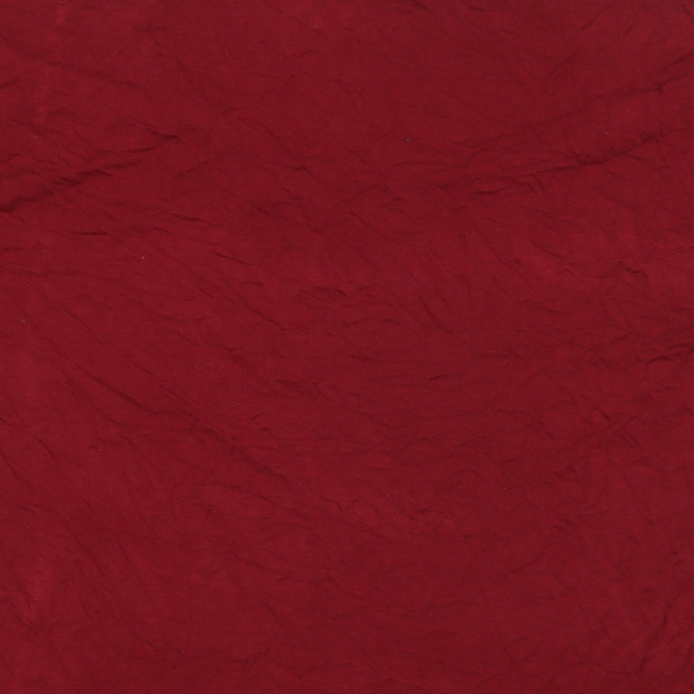 Boohoo Womens Red Viscose Basic T-Shirt Size M Round Neck - Size M-L