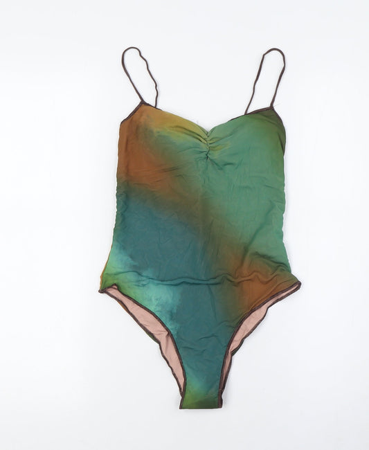 Womens UK Size S Zara One-Piece Green Bodysuit