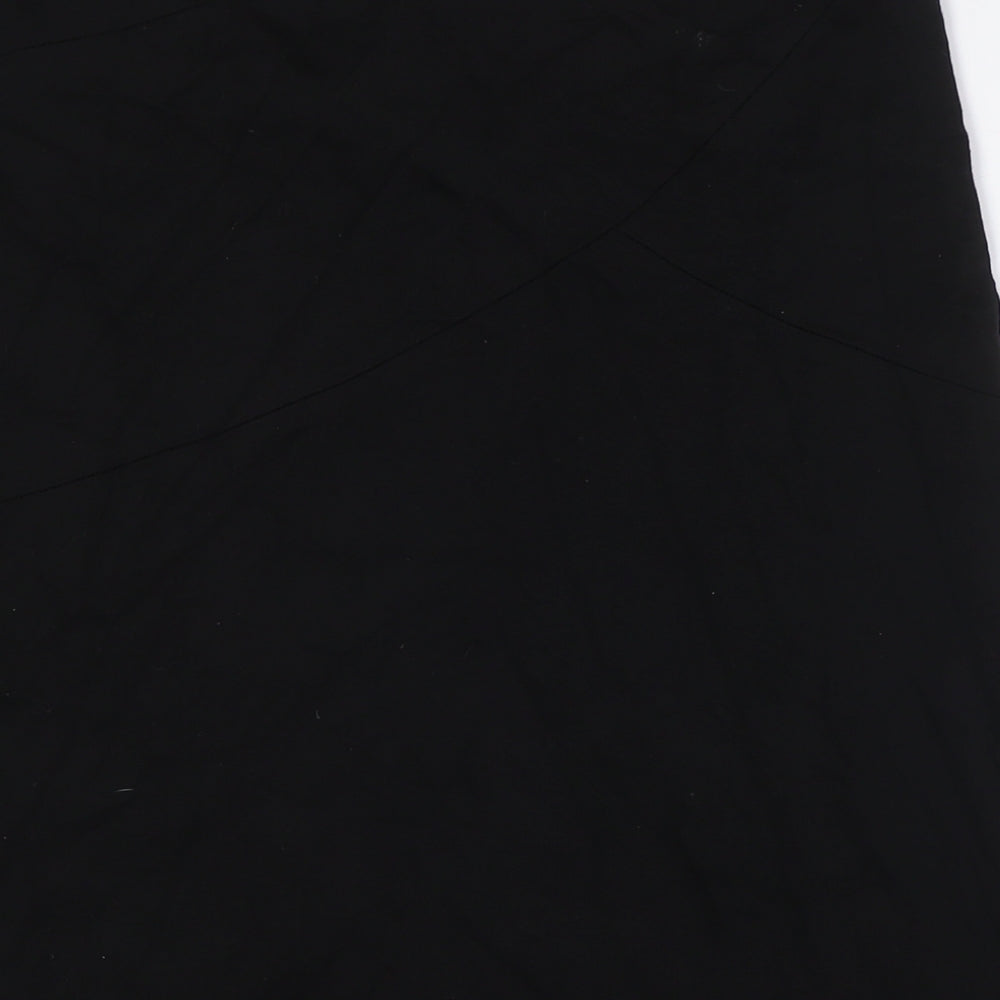 Atelier Gardeur Womens Black Viscose A-Line Skirt Size 12 Zip