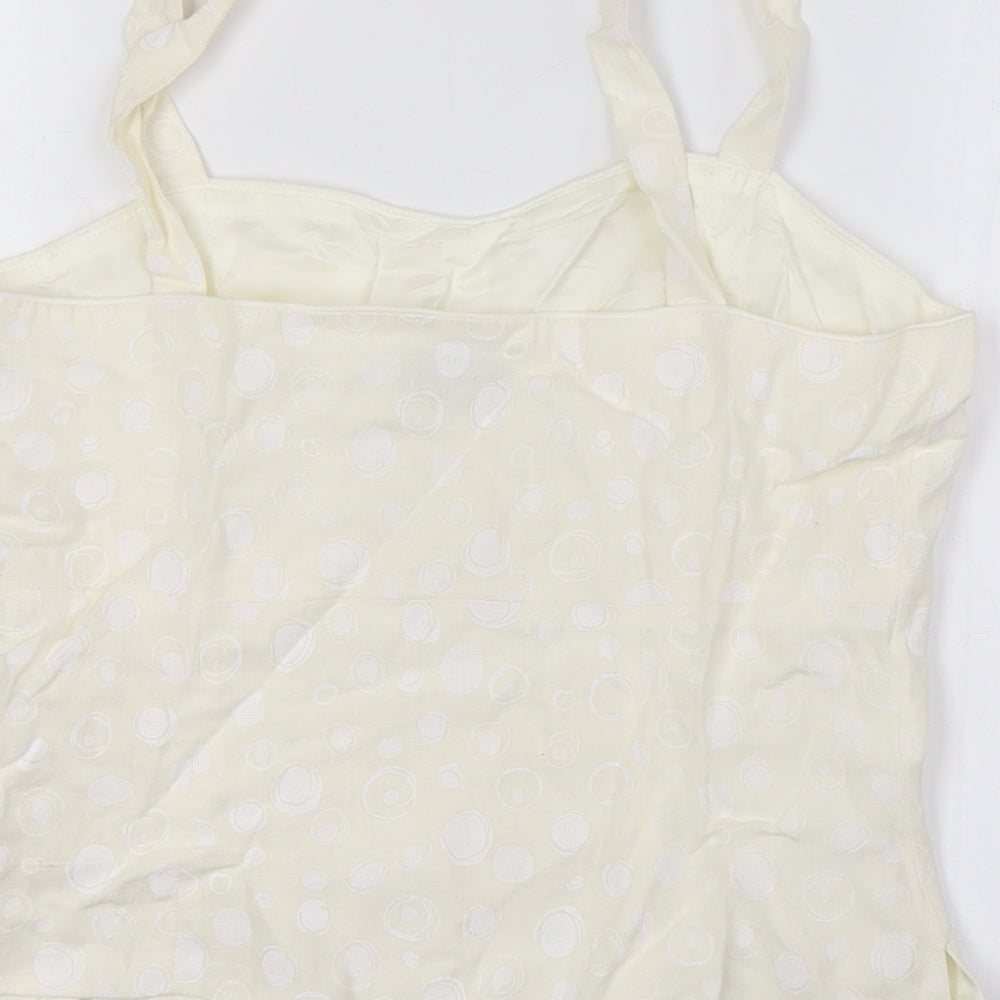 Womens UK Size 12 Kaliko Ivory Camisole Button-Up