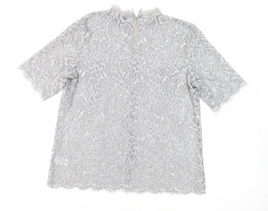 Womens UK Size 16 NEXT Grey Basic Blouse