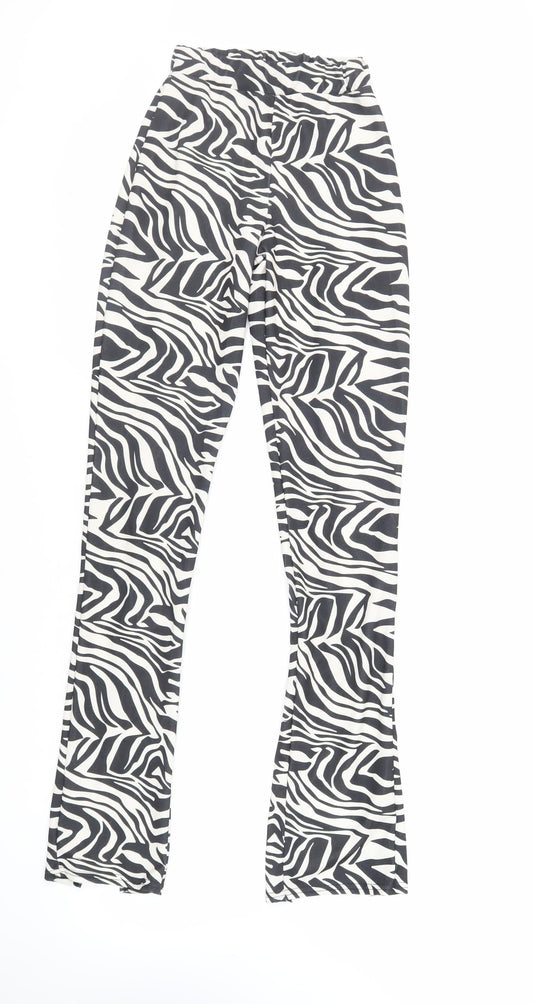 Womens UK Size 6 PRETTYLITTLETHING Regular Fit Black Trousers