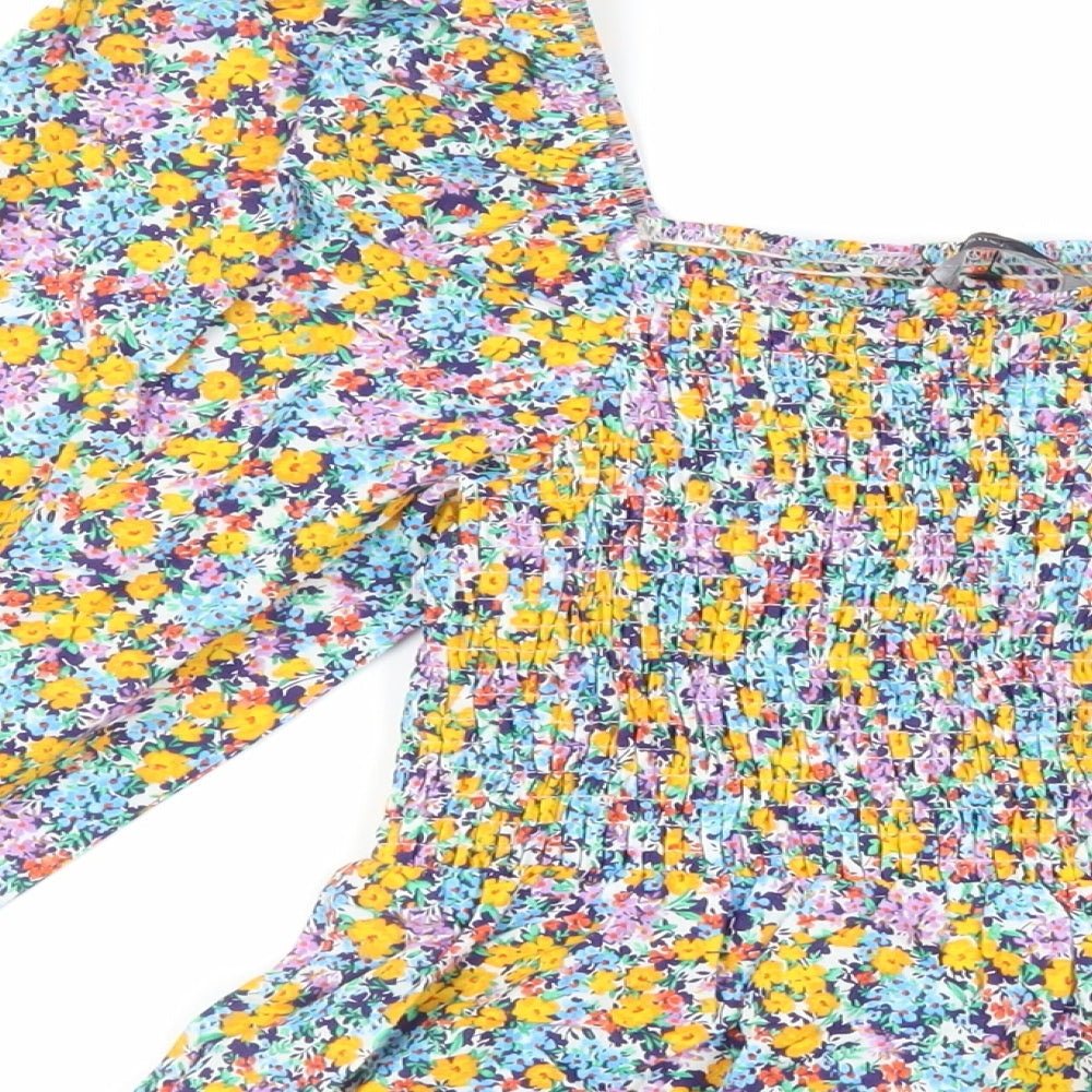 Womens UK Size 6 Marks and Spencer Multicoloured Basic Blouse