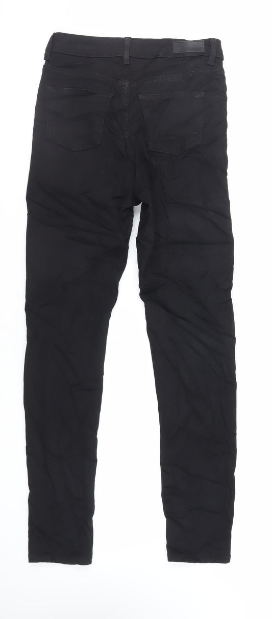 Autograph Womens Black Cotton Skinny Jeans Size 8 L31 in Regular Zip